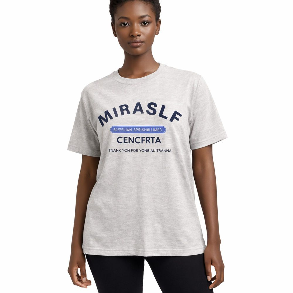 White Short Sleeve Graphic TShirt with Front Print